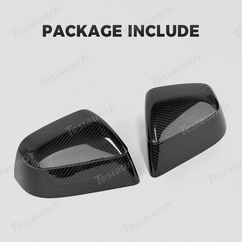 [Real Carbon Fiber] Rear View Mirror Covers for Tesla Model Y Juniper 2025+ (1 Pair) - Evooor