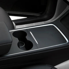 Model 3/Y Mittelkonsolenabdeckung (Kohlefasermuster ABS) (Gen.2) für Tesla(2021-2023)