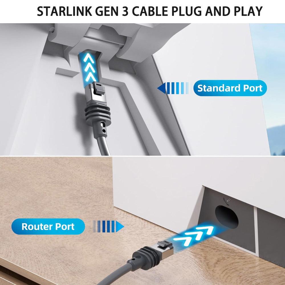 Long 95FT Extension Cord Compatible with Starlink Gen 3 - High-Quality Connection Cable - Evooor