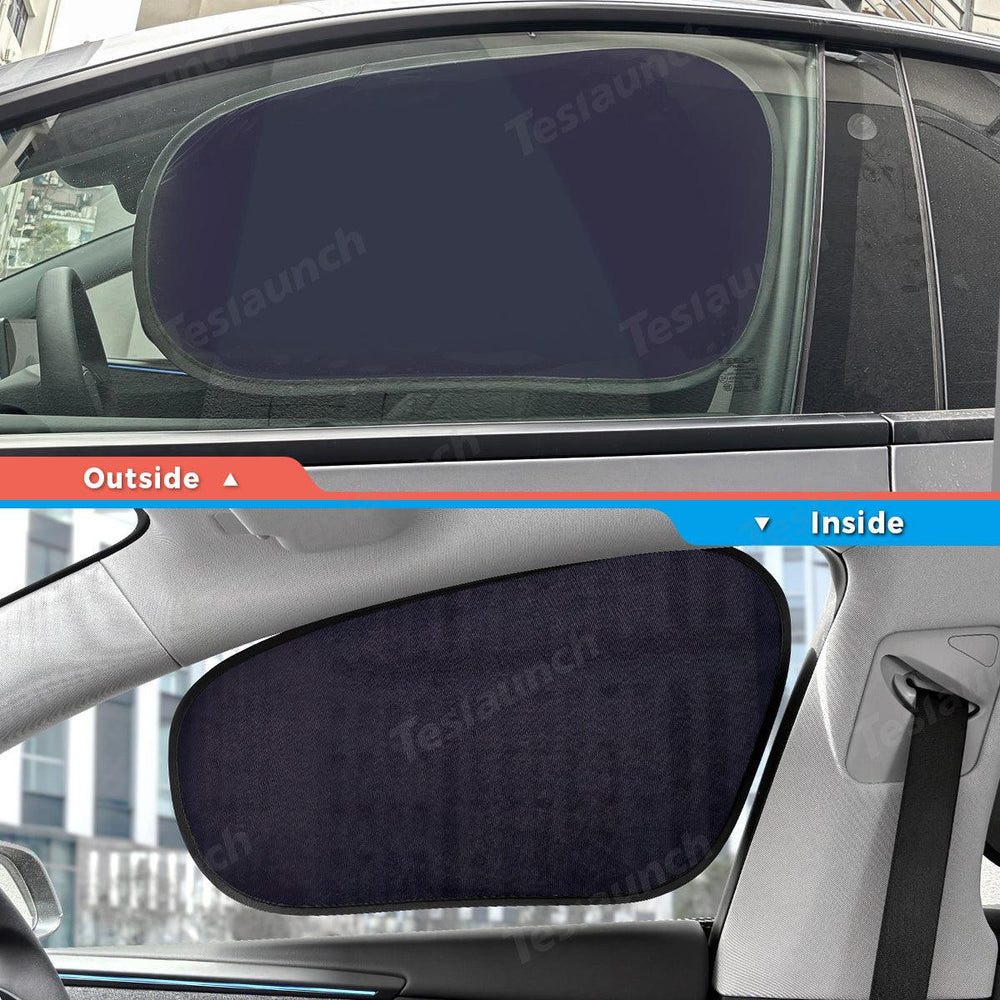 Static Cling Mesh Insulated Side Window Sunshade For Tesla Model 3 - Evooor