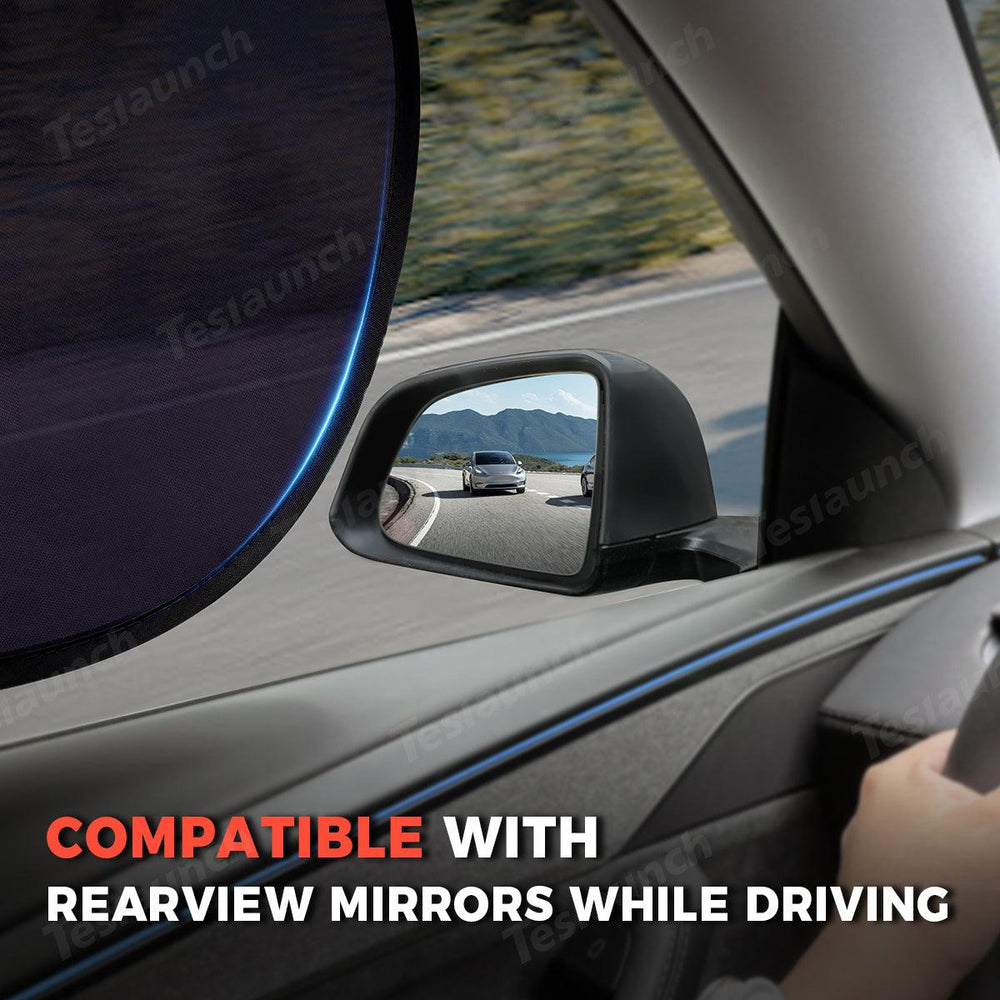 Static Cling Mesh Insulated Side Window Sunshade For Tesla Model Y - Evooor