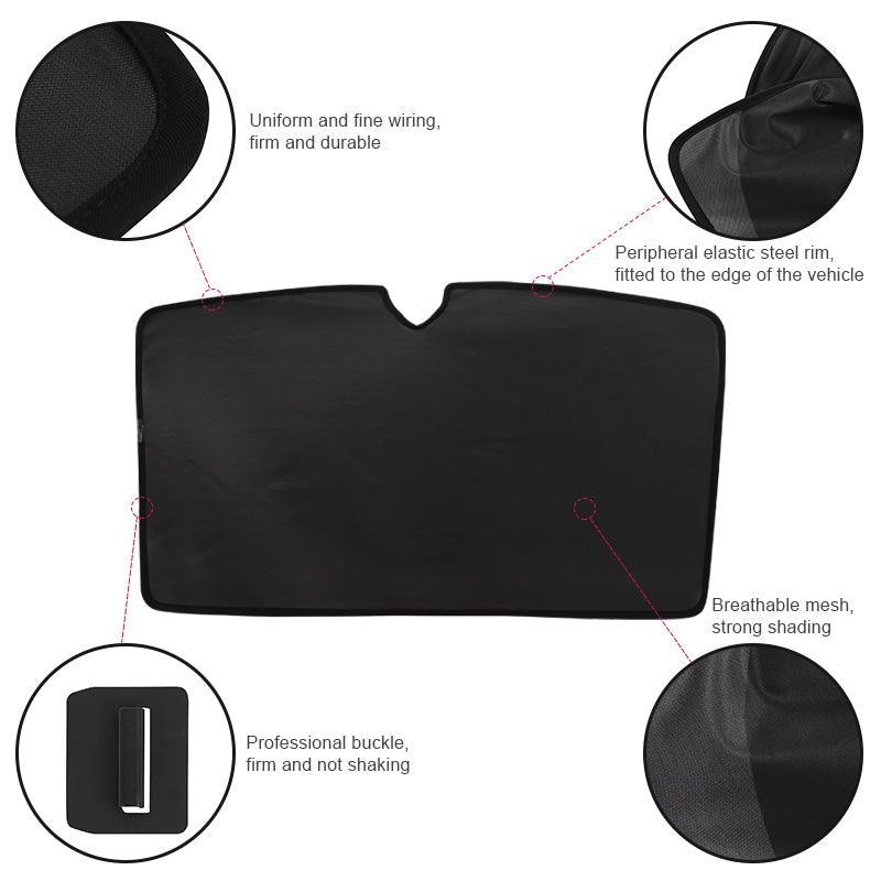 Custom Fit Front Sun Visor Sunshade for Tesla Model X (2021-2024) - Improve Sun Protection and Style with this Premium Accessory - Evooor