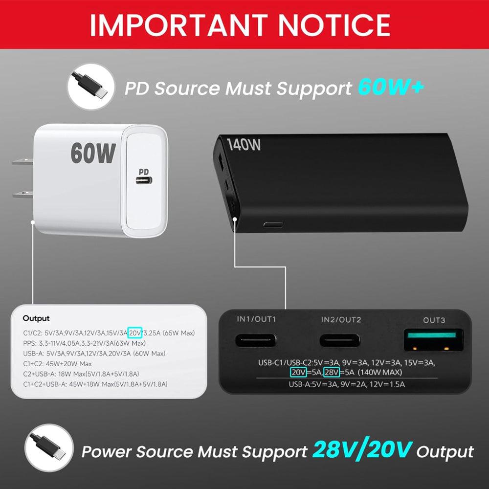 USB-C to DC Power Cable for Starlink Mini - Efficient Charging Solution for Starlink Mini with USB-C Power Input - Evooor