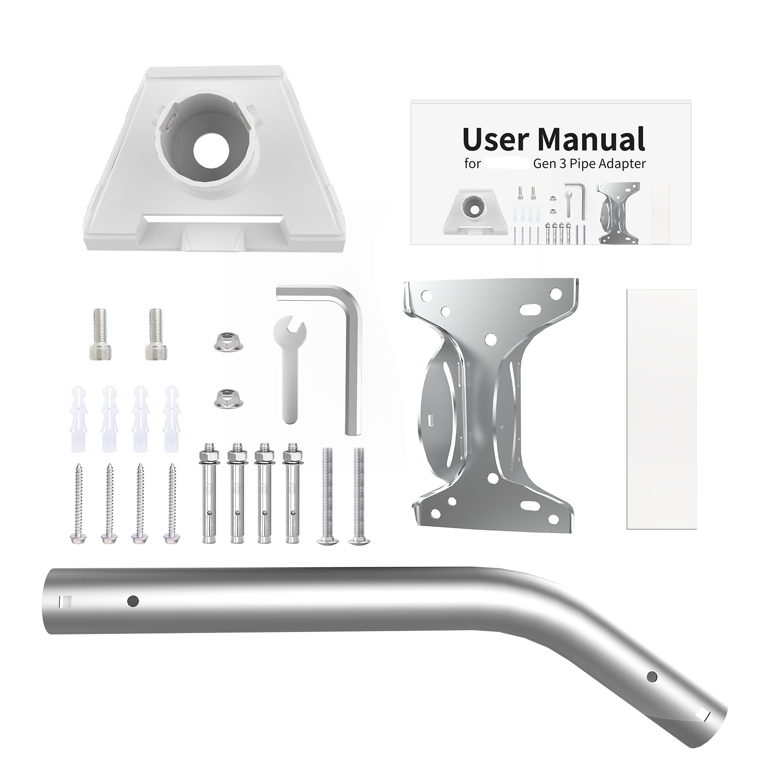 Stainless Steel 360-Degree Adjustable Mount Kit for Starlink Generation 3 Satellite Dish - Evooor