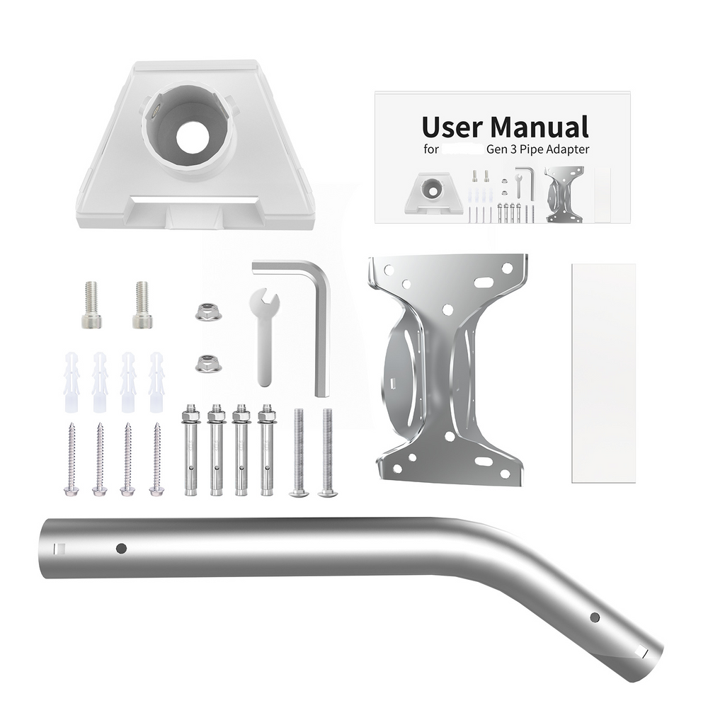 Stainless Steel 360-Degree Adjustable Mount Kit for Starlink Generation 3 Satellite Dish - Evooor