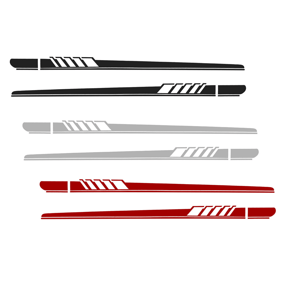 Custom Side Skirt Decal Sticker Set for Tesla Model 3/Y/S/X, Racing Stripe Design for Car Body Customization - Evooor