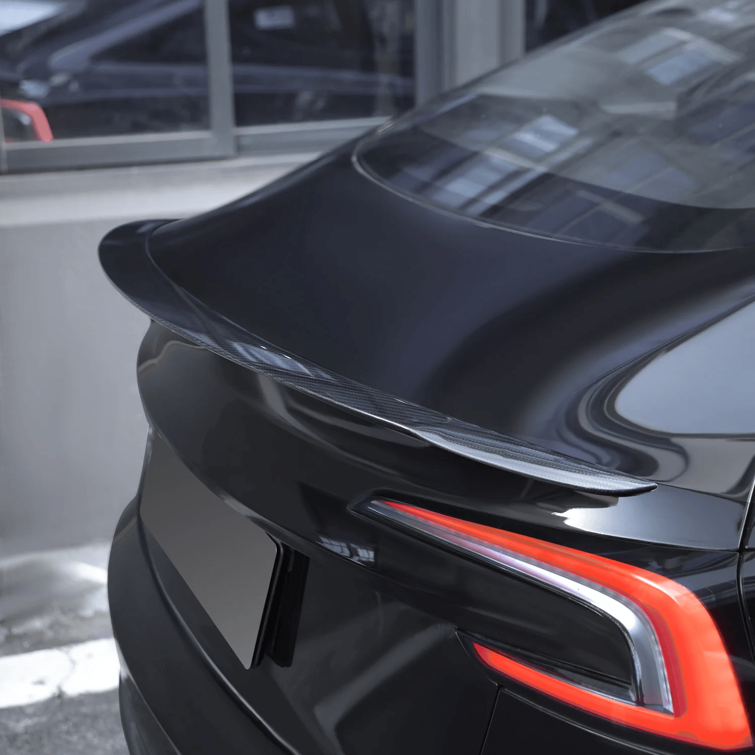 Highland 2024 Tesla Model 3 Performance Spoiler in Carbon Fiber ABS - OEM Style for Highland Model 3 Upgrade - Evooor