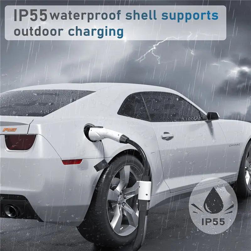 Electric Vehicle Charger Cable for NACS and Tesla Vehicles with J1772 Adapter Connection - Evooor