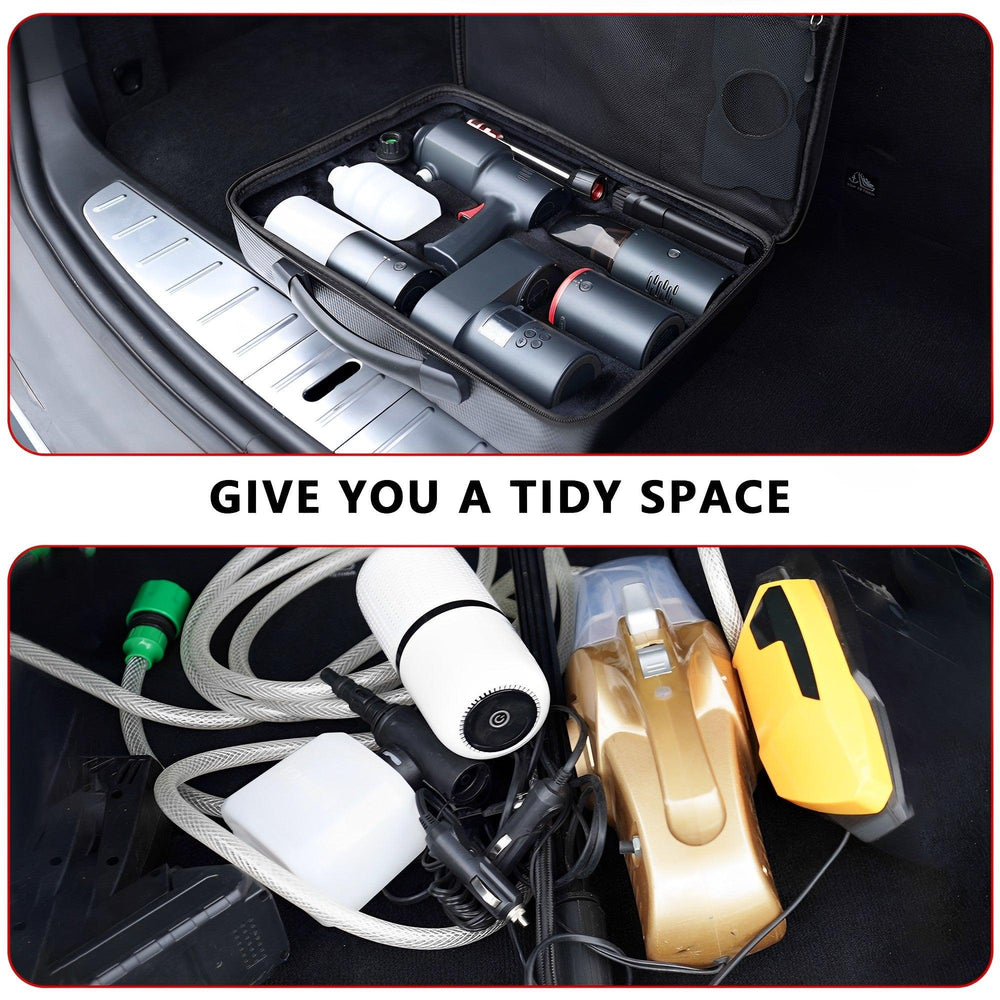 Tesla All in One Multifunctional Car Kit - Car Wash Gun, Air Pump, Vacuum Cleaner, Repair Light, Mobile Phone Charger - Evooor