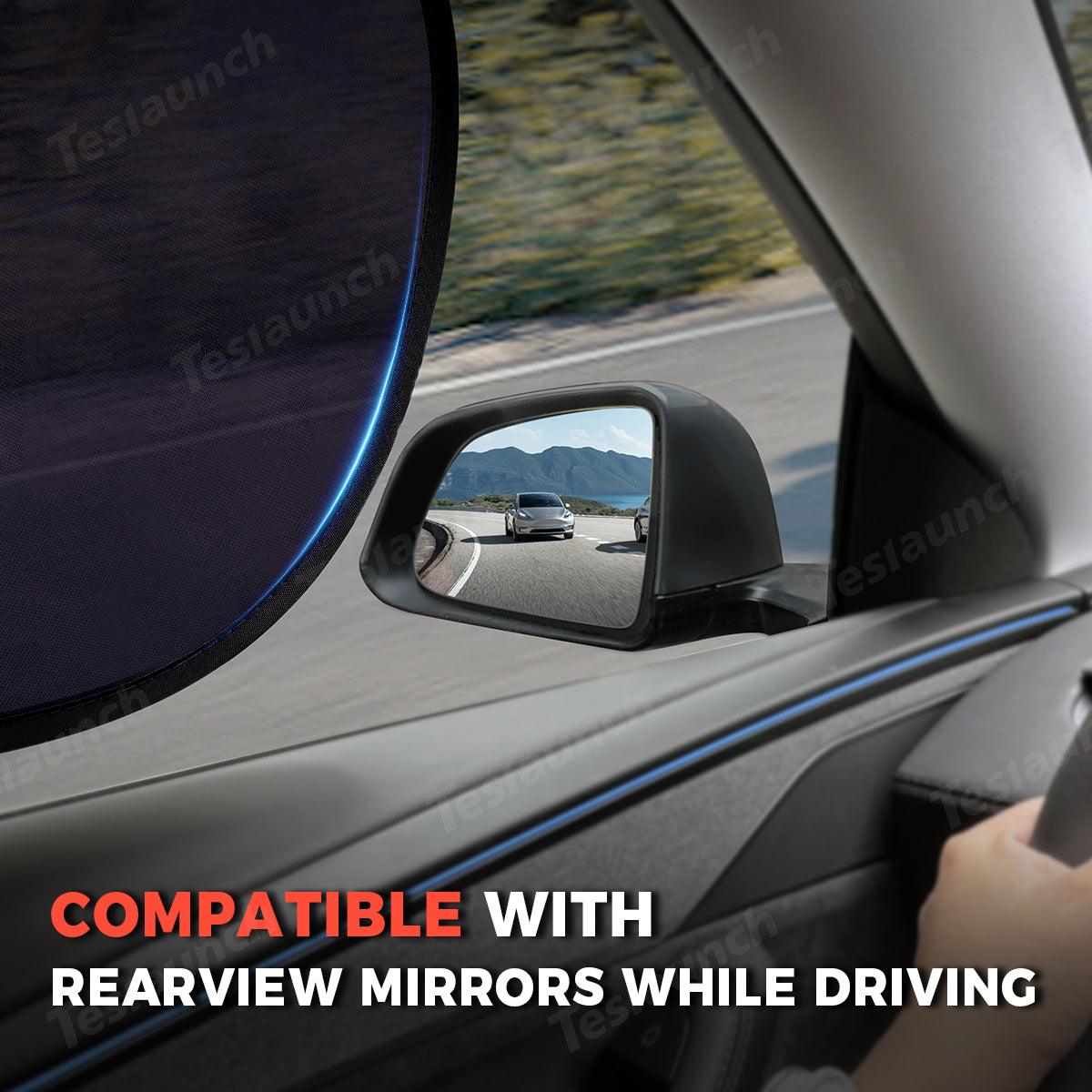 Static Cling Mesh Insulated Side Window Sunshade For Tesla Model 3 - Evooor