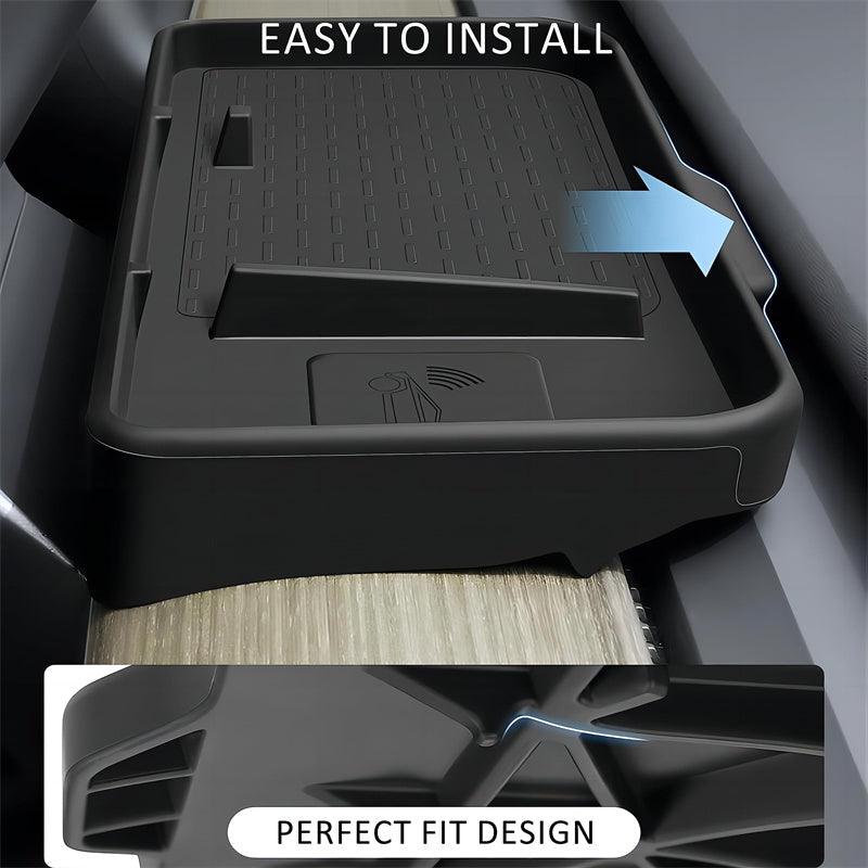 Model 3/Y Center Console Organizer Tray, Dashboard Hidden Non-Slip Tissue Sunglasses Storage Box For Tesla(2017-2023) - Evooor