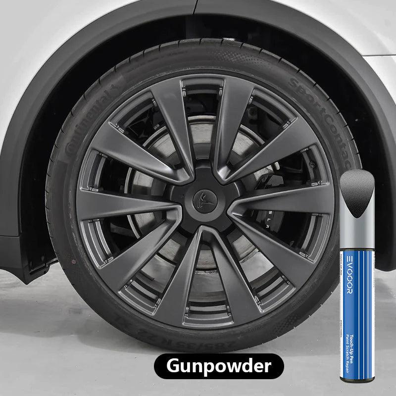 Tesla Model Y Wheel Rims Touch Up Paint - DIY Curb Rash Repair with Color-matched Touch Up Paint - Evooor