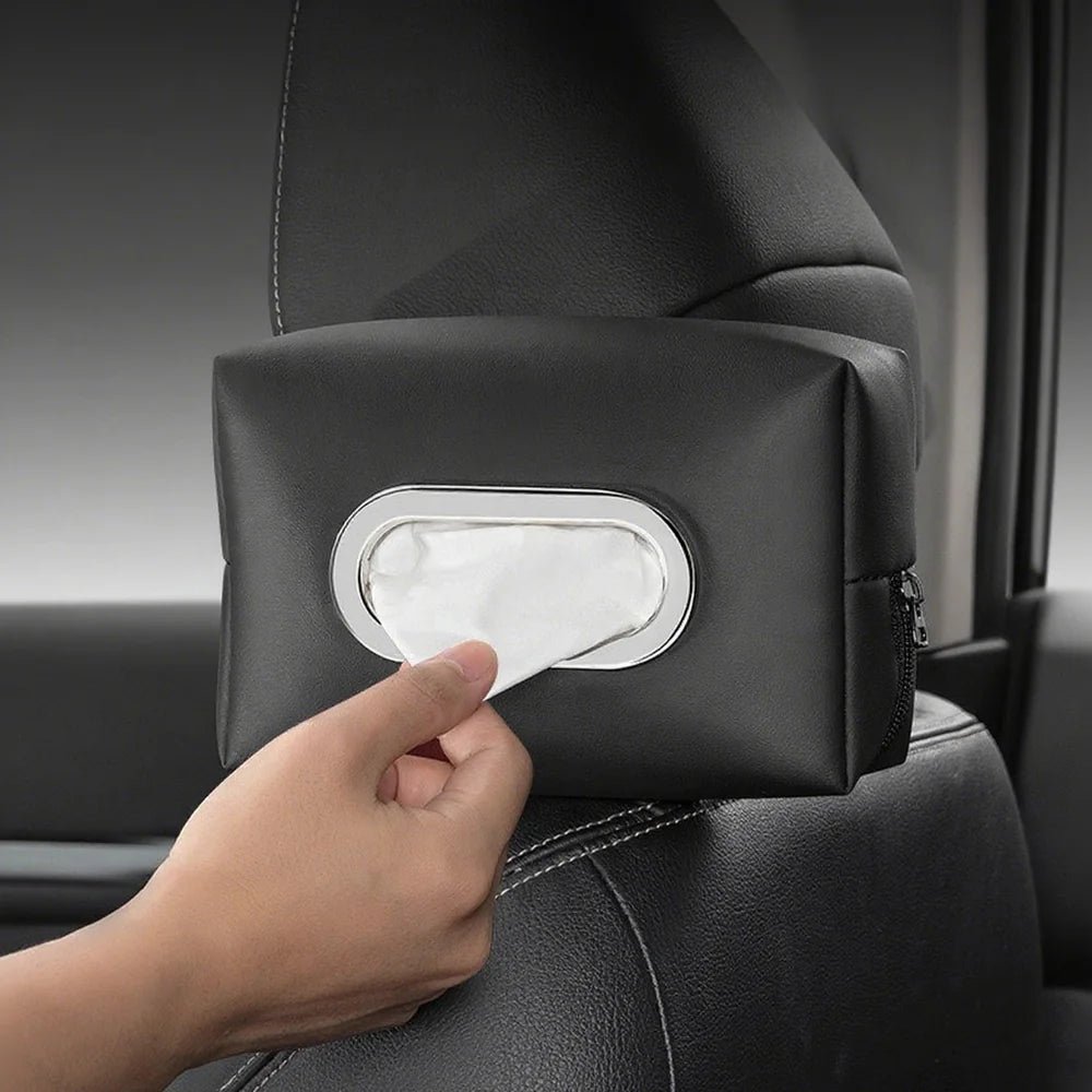 Leather Car Tissue Box For VW ID.3 - Evooor