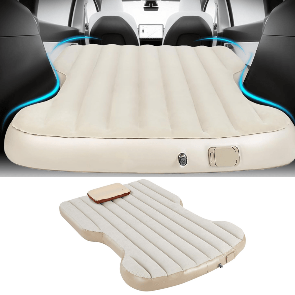 Foldable Inflatable Car Mattress for Tesla Model Y - Portable Sleeping Pad for Camping - Evooor