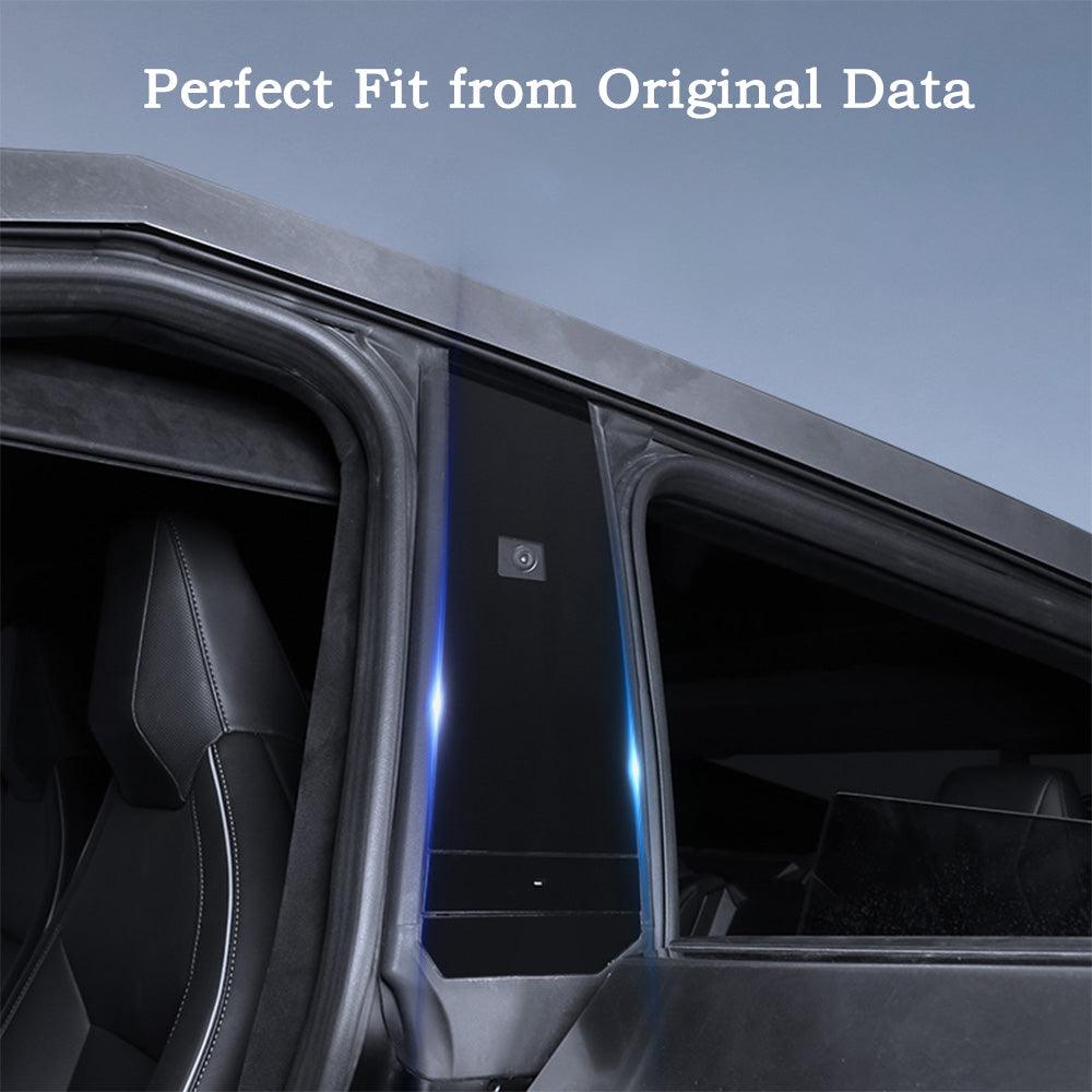Premium Matte Black B & C Pillars and Door Button Trim Kit for Tesla Cybertruck - Evooor