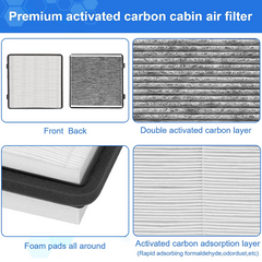 HEPA Air Filter with Activated Carbon for Tesla Cybertruck