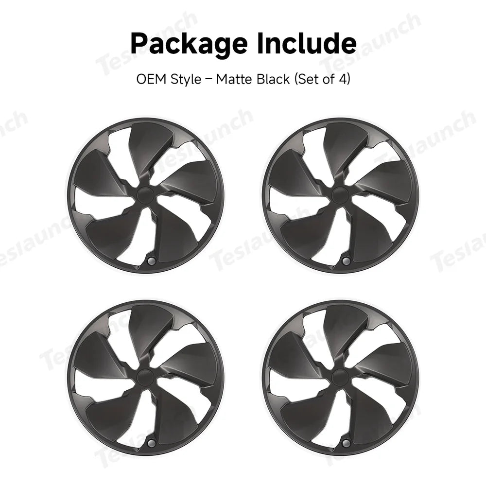 Premium 19'' Wheel Covers Set for Tesla Model Y Juniper 2025+ - Sleek Design, OEM Quality (Pack of 4) - Evooor