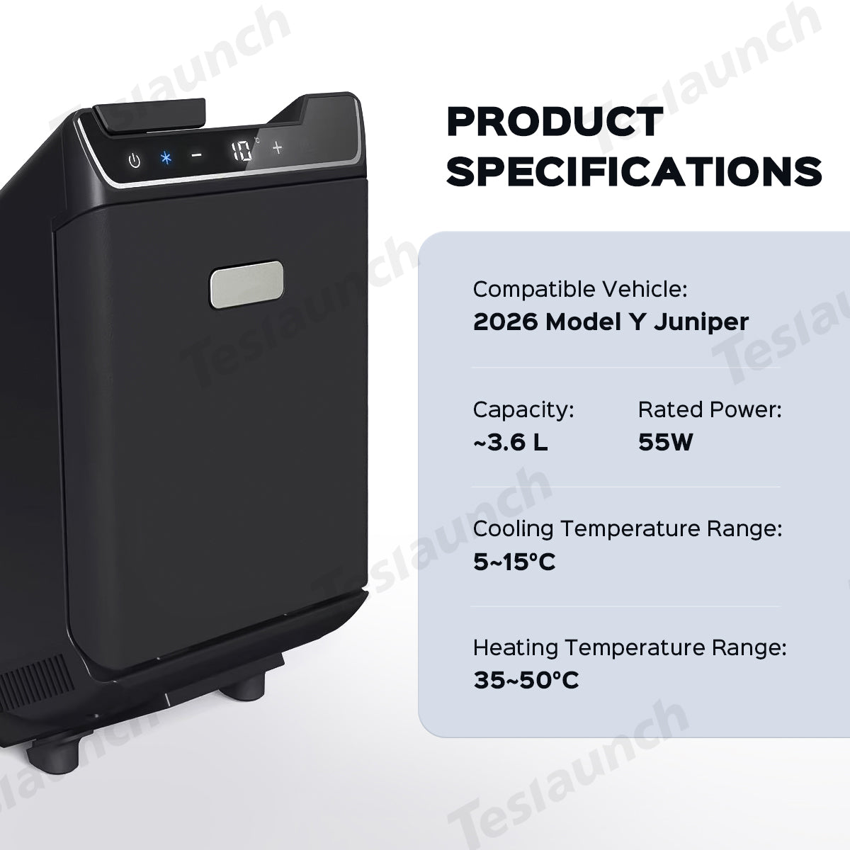 2026 Model Y Juniper Rear Seat Mini Fridge for On-the-Go Cooling - Evooor