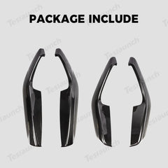 High-Quality Carbon Fiber Armrest Trims for Tesla Model Y Juniper 2025+ (Set of 4) - Evooor