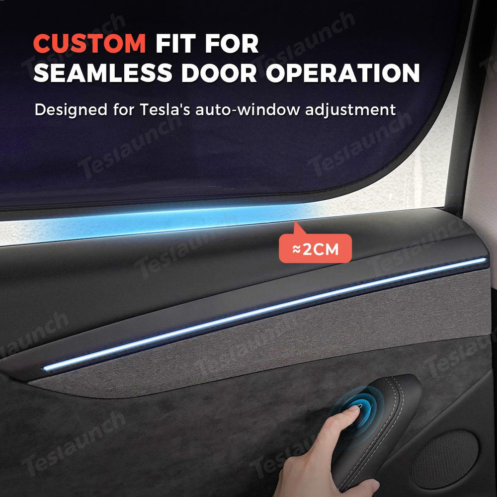 Static Cling Mesh Insulated Side Window Sunshade For Tesla Model Y - Evooor