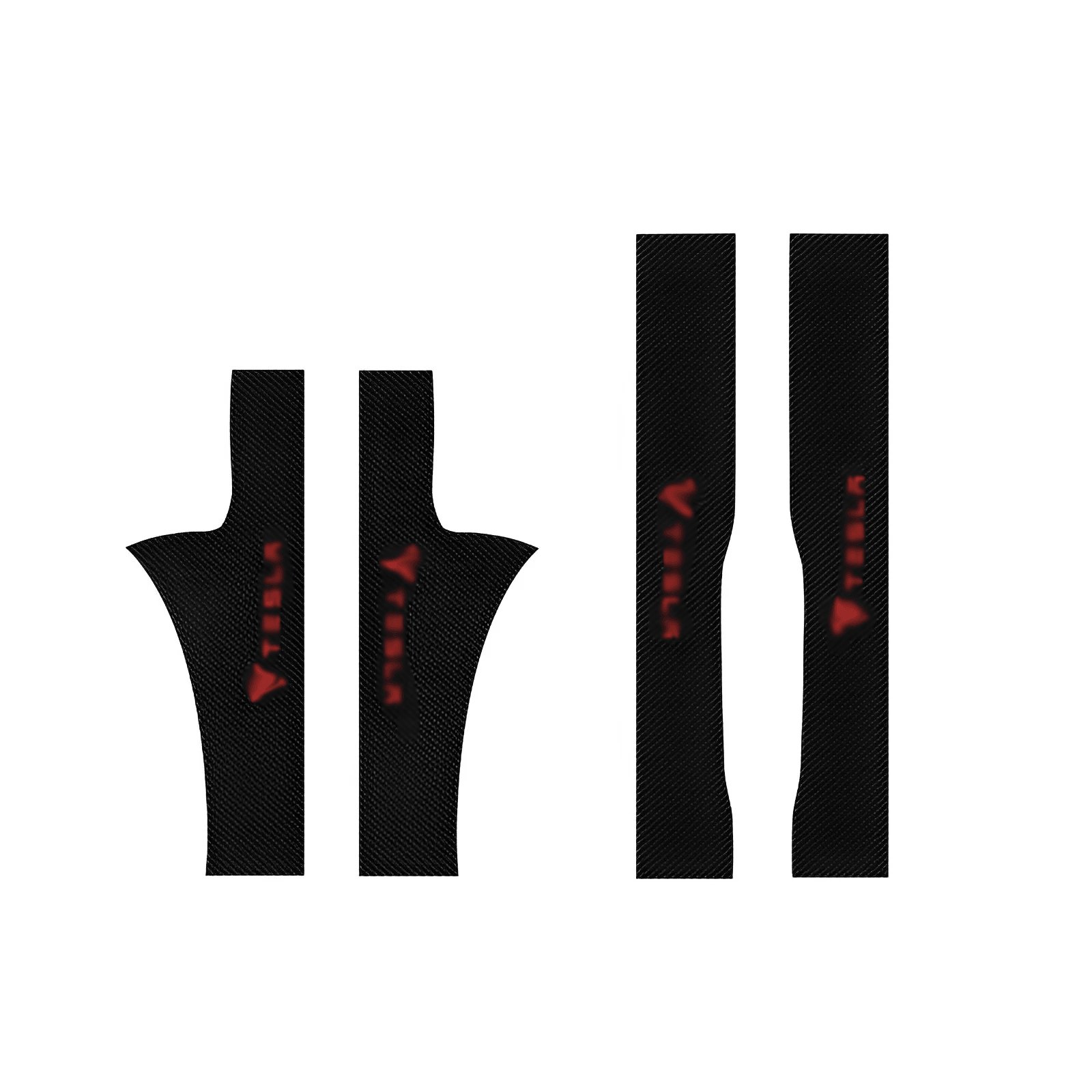 Tesla Model 3 Carbon Fiber Door Entry Guard Set - Durable Stickers for Door Sill Protection (4 Pieces) - Evooor