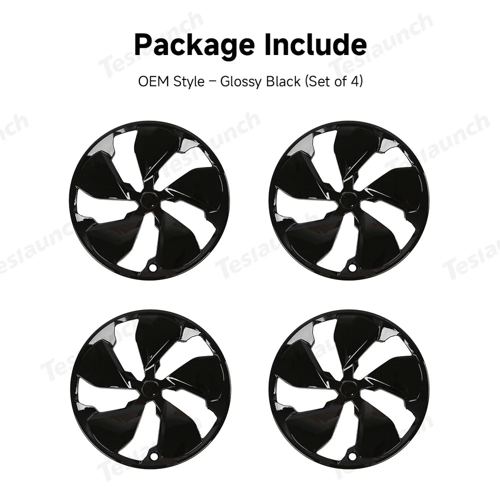 Premium 19'' Wheel Covers Set for Tesla Model Y Juniper 2025+ - Sleek Design, OEM Quality (Pack of 4) - Evooor