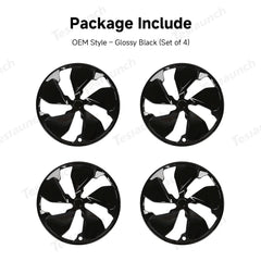 Premium 19'' Wheel Covers Set for Tesla Model Y Juniper 2025+ - Sleek Design, OEM Quality (Pack of 4) - Evooor