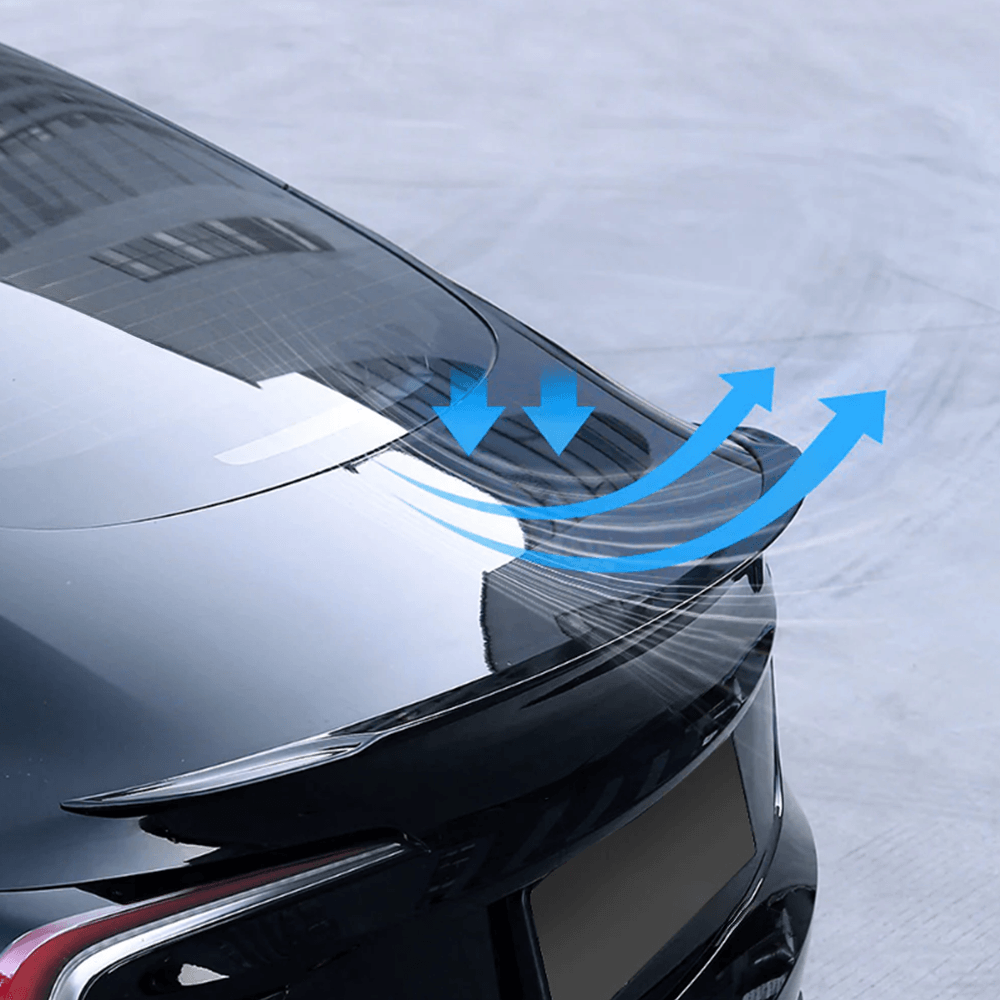 Highland 2024 Tesla Model 3 Performance Spoiler in Carbon Fiber ABS - OEM Style for Highland Model 3 Upgrade - Evooor