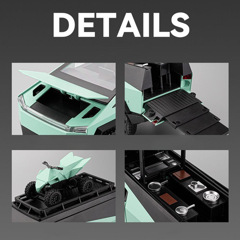 Cybertruck 1/24 Pickup Camping RV Alloy Car Model - Evooor