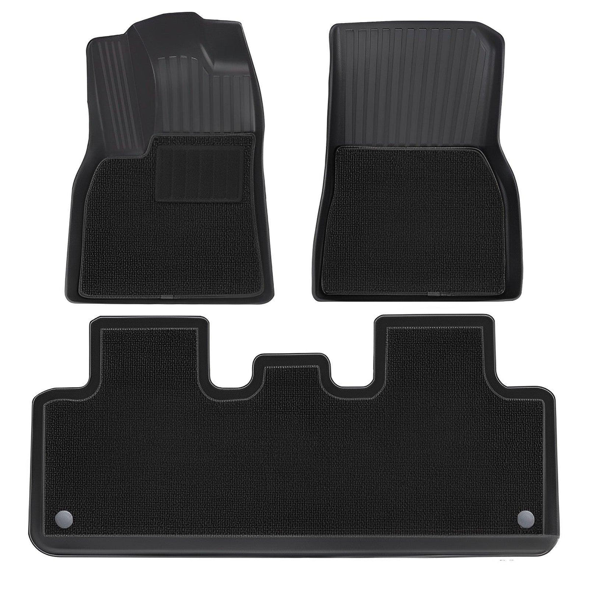 Tapis de sol Tesla Model Y toutes saisons double couche floqué TPE (2020-2023)