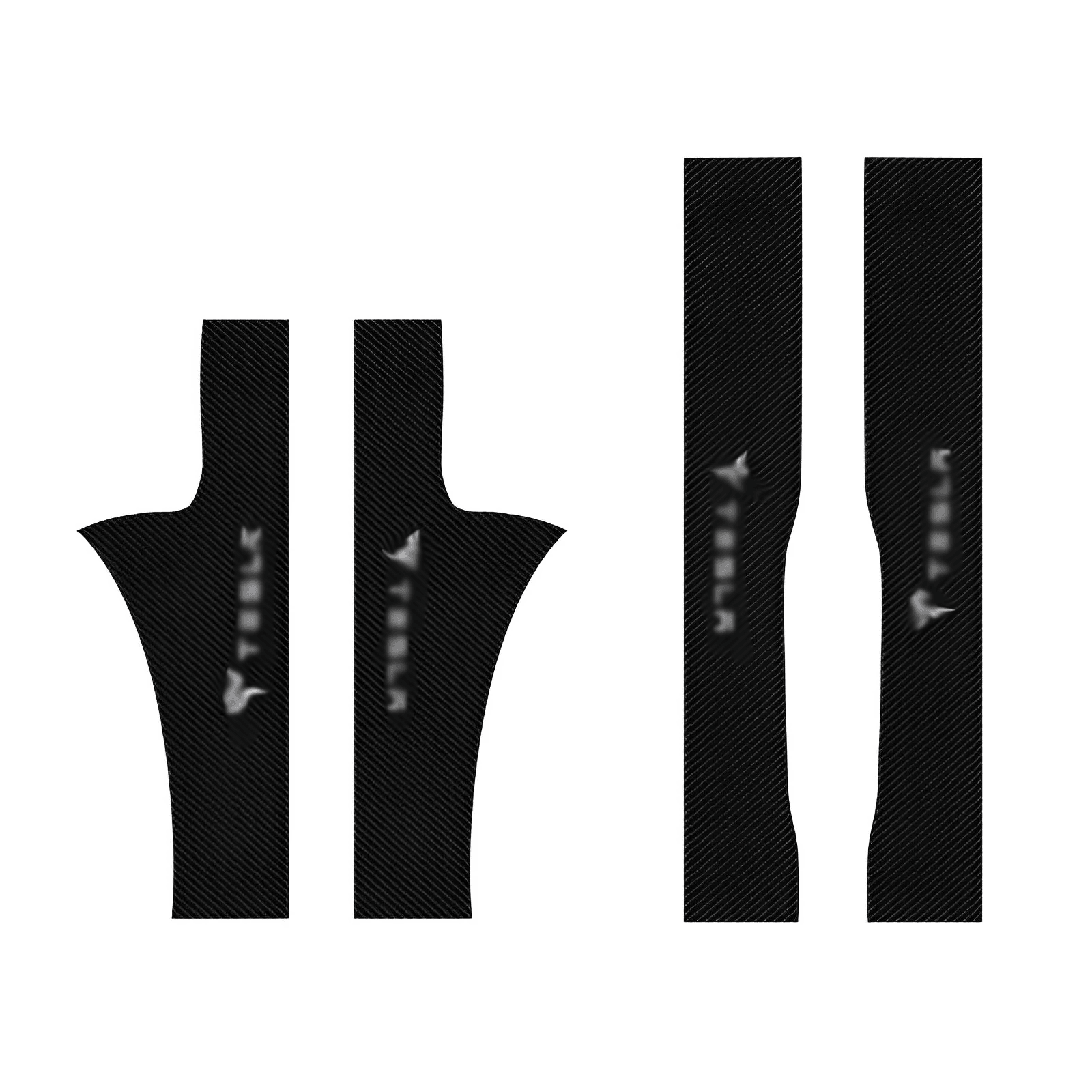 Tesla Model 3 Carbon Fiber Door Entry Guard Set - Durable Stickers for Door Sill Protection (4 Pieces) - Evooor