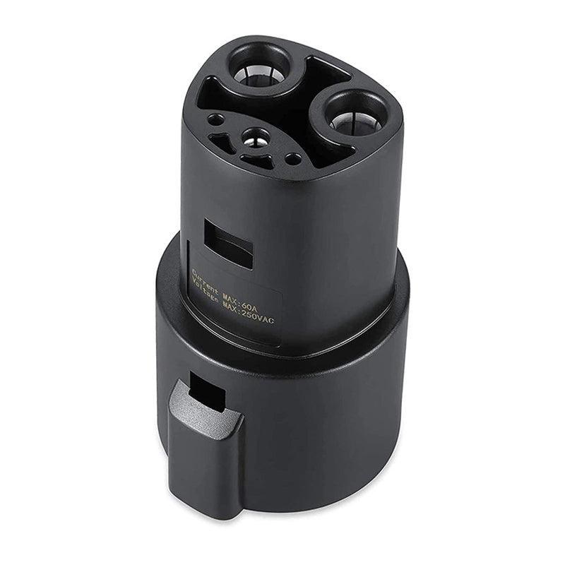 High-Power SAE J1772 to Tesla Charger Adapter for Model S/X/3/Y | 60Amp 250V AC | Level 1-2 Charging Stations | Type 1 Connector, Weatherproof IP54 - Evooor
