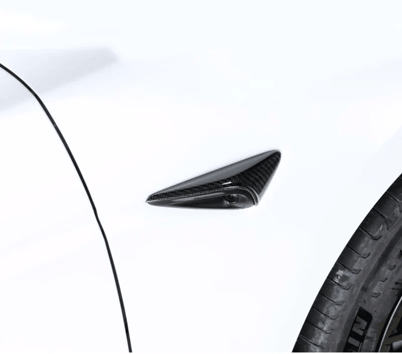 High-Quality Carbon Fiber Turn Signal Camera Protectors for Tesla Model Y Juniper 2025+ (Set of 2) - Evooor