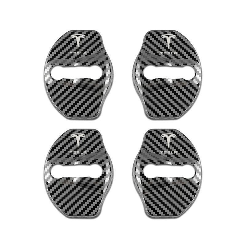 Tesla Door Latch Lock Cover Stainless Steel Protector For Model 3/Y/X/S (4pc) (2015-2023) - Evooor