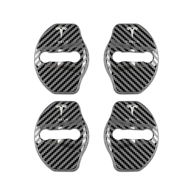 Tesla Door Latch Lock Cover Stainless Steel Protector For Model 3/Y/X/S (4pc) (2015-2023)