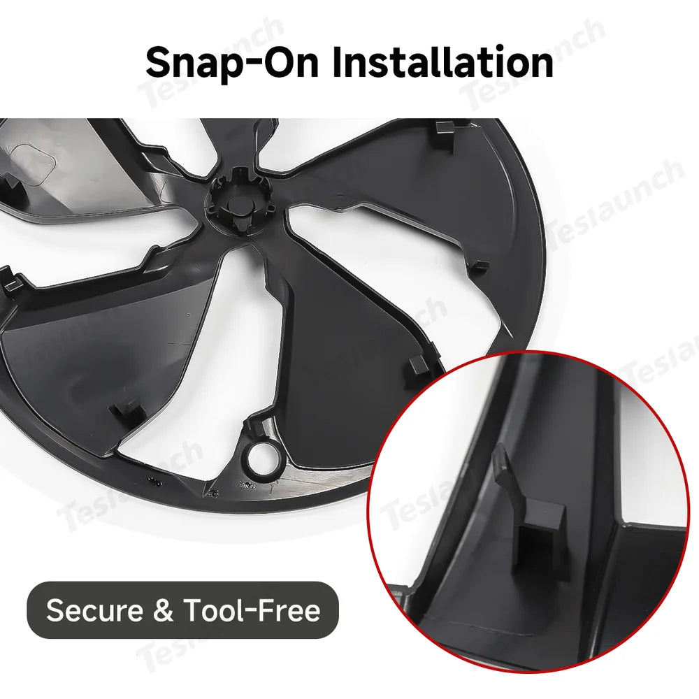 Premium 19'' Wheel Covers Set for Tesla Model Y Juniper 2025+ - Sleek Design, OEM Quality (Pack of 4) - Evooor