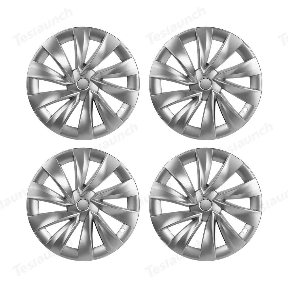 Aero Wheel Covers 18" for Tesla Model 3 (2017-2023) - Sleek Helix 2.0 Design (4-Pack) - Evooor