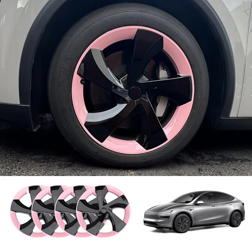 Tesla Model Y Juniper 2025+ 19'' Full-Cover Twist Spoke Wheel Covers Set - Pack of 4 - Evooor