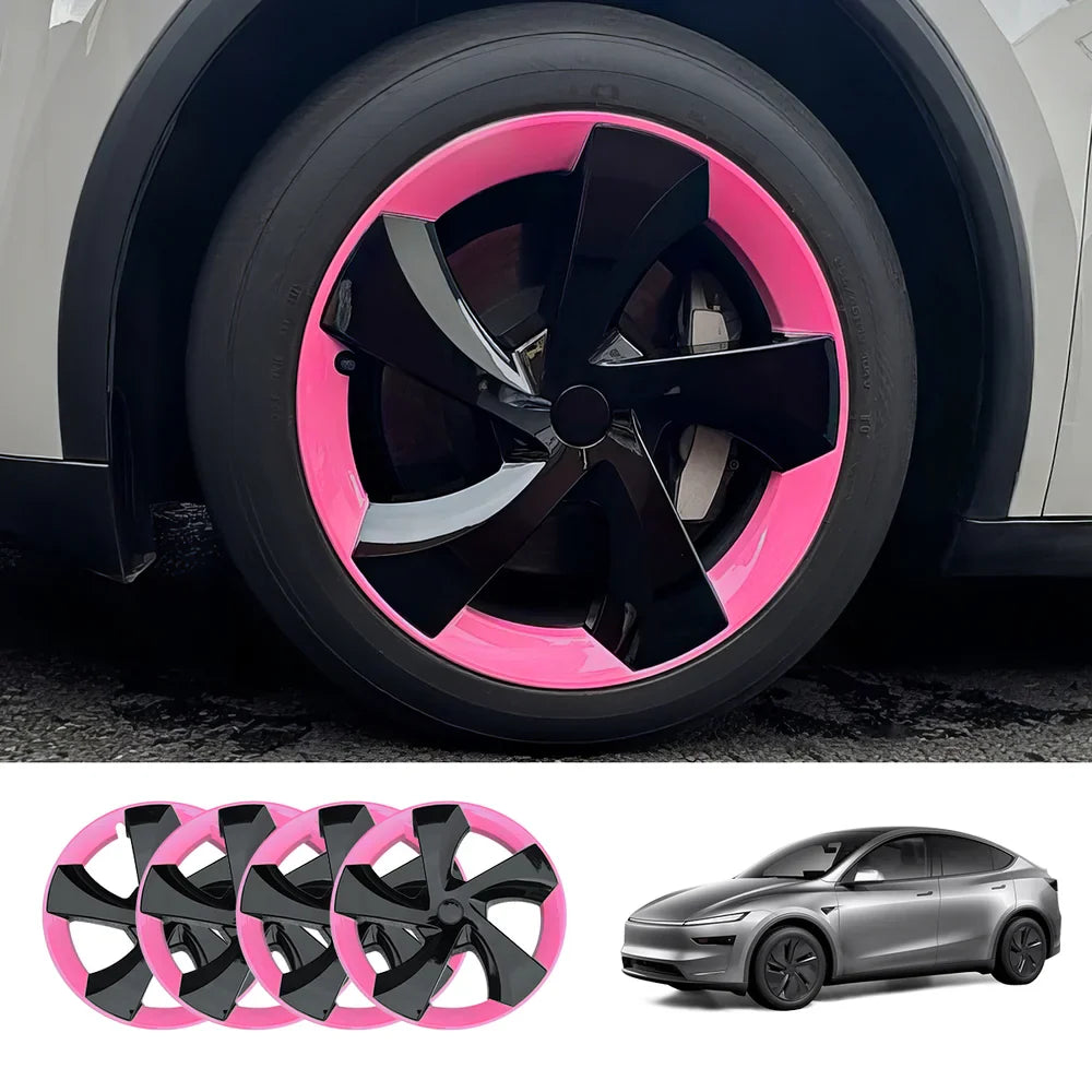 Tesla Model Y Juniper 2025+ 19'' Full-Cover Twist Spoke Wheel Covers Set - Pack of 4 - Evooor