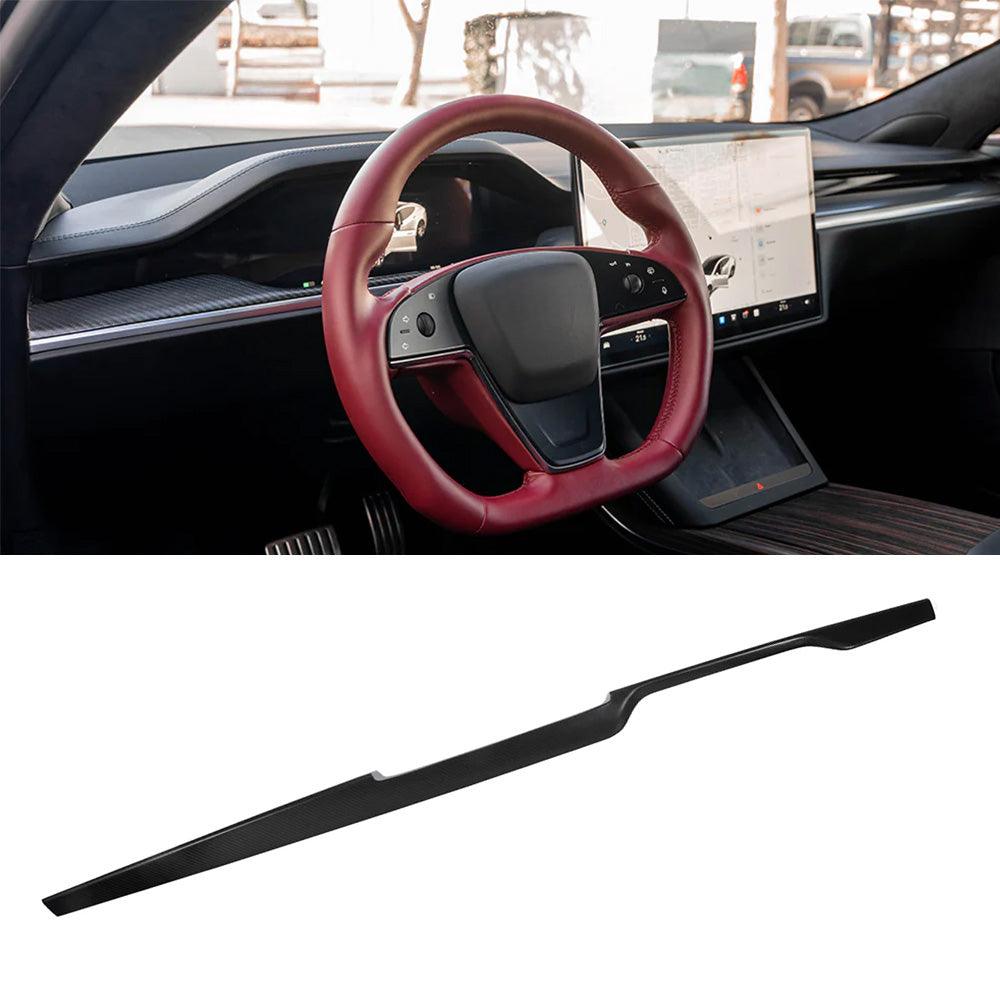 High-Quality Carbon Fiber Dashboard Protectors for Tesla Model S/X 2022 and Beyond - Evooor