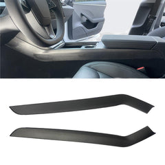 Luxury Gloss Carbon Fiber Interior Trim Panel Upgrade compatible with Tesla Model 3 (2024 and newer) - Side Console Accent Kit - Evooor
