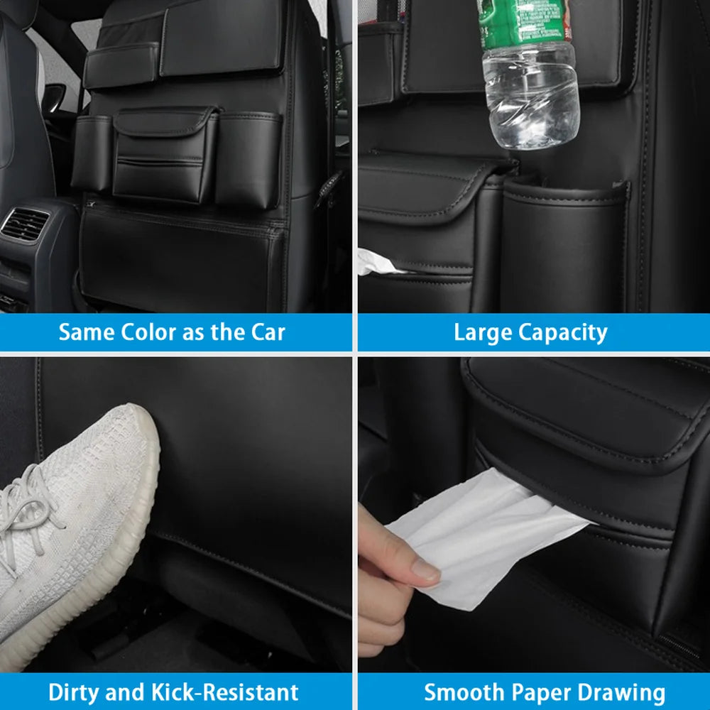 Leather Seat Back Multi-functional Storage Bag For VW ID.3 2021-2025 - Evooor