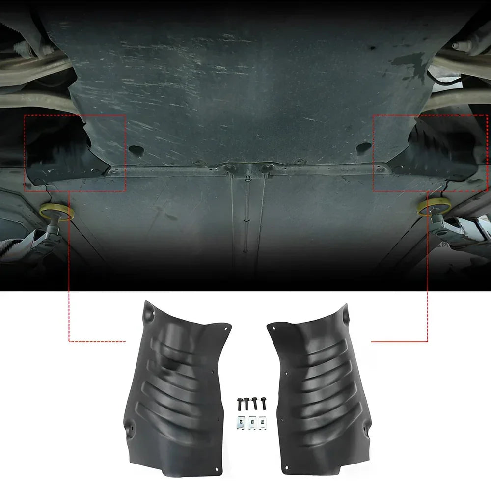 Aluminum Alloy Skid Plate Guards Set for Tesla Model Y & Model 3: Coolant Line Protection Kit - Evooor