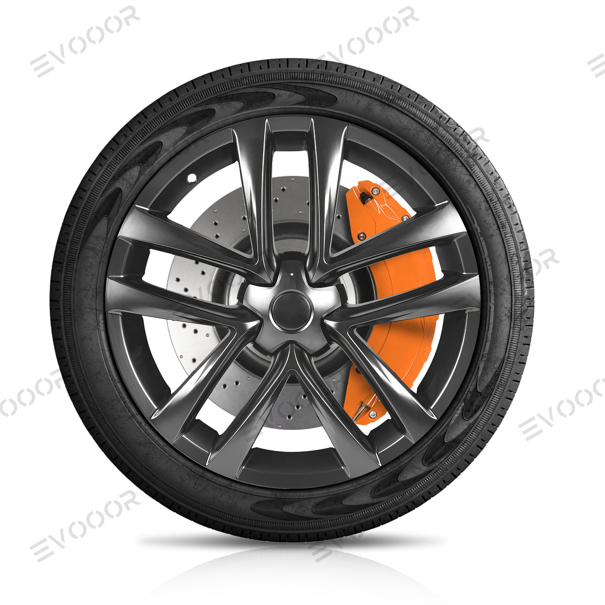 <tc>Model</tc> Cubiertas de pinza de freno naranja S/X para Tesla 2021-2023 (4 piezas)