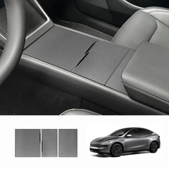 High-Quality Carbon Fiber Center Console Panel Upgrade for Tesla Model Y - Enhance Your Juniper 2025+ EV Experience - Evooor