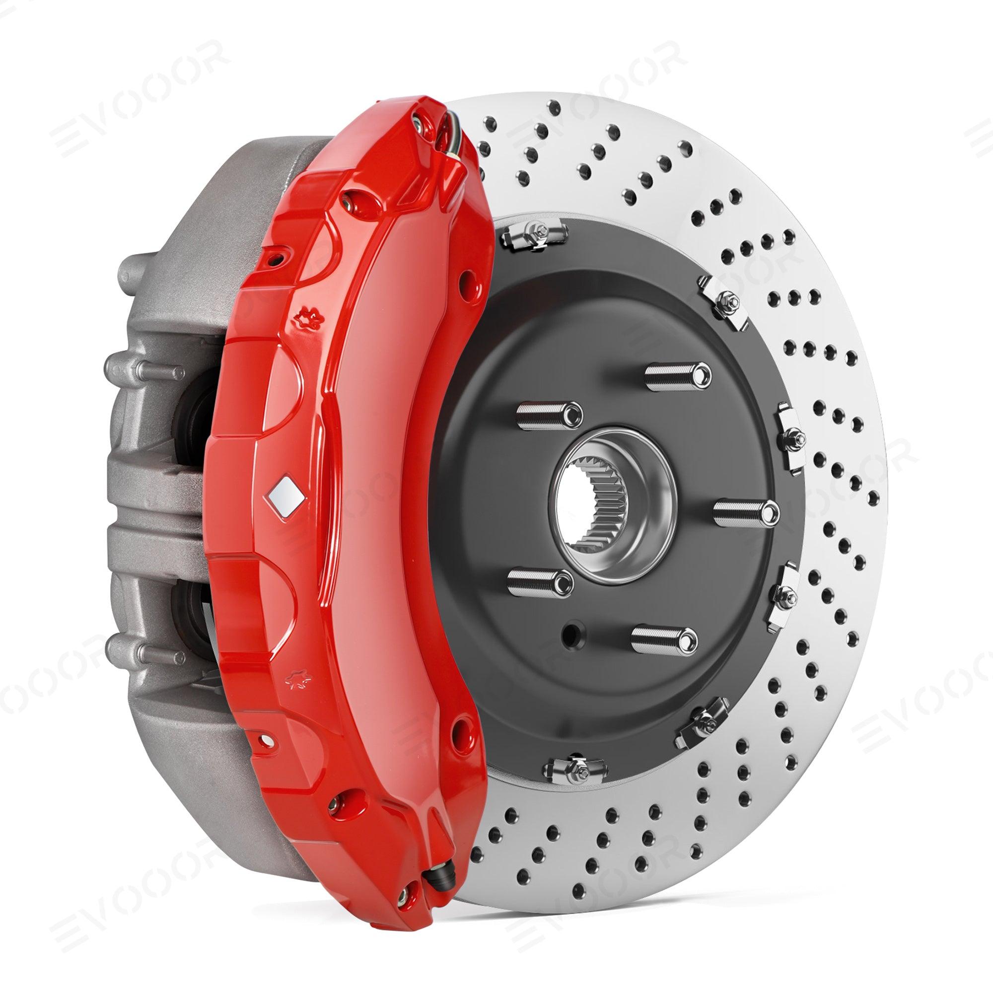 Red Tesla 2021-2023 Model S/X Brake Caliper Covers (4Pcs) - Evooor