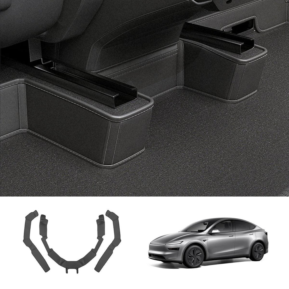 Napa Leather Seat Bottom Corner Covers – 3-Piece Protection Set for Tesla Model Y Juniper 2025+ - Evooor