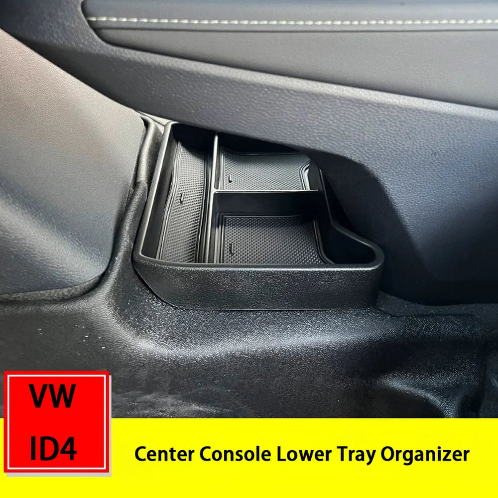 Plastic Center Console Lower Tray Organizer For VW ID.4 2020+ - Evooor