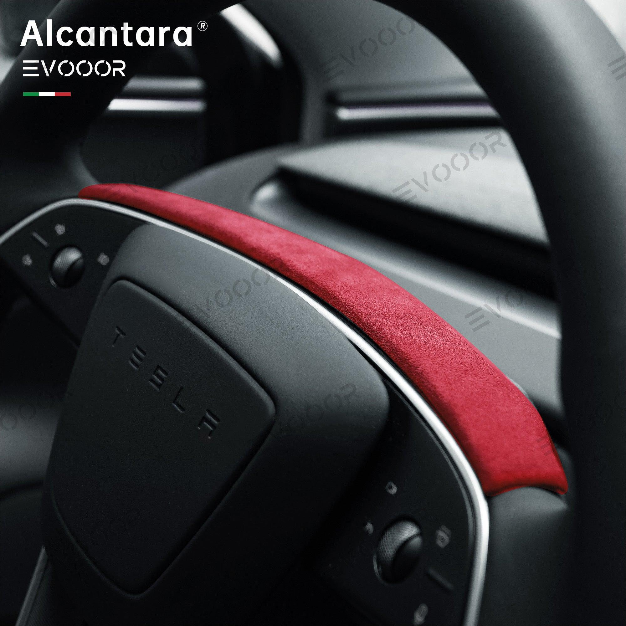 2024 Model 3 Highland Alcantara Steering Wheel Strip Cover For Tesla - Evooor
