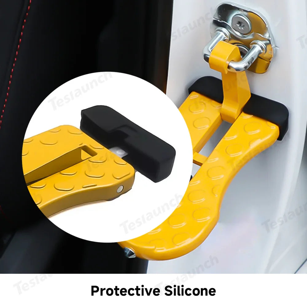 Foldable Car Door Step with Safety Hammer For VW ID.4 2021-2025 - Evooor